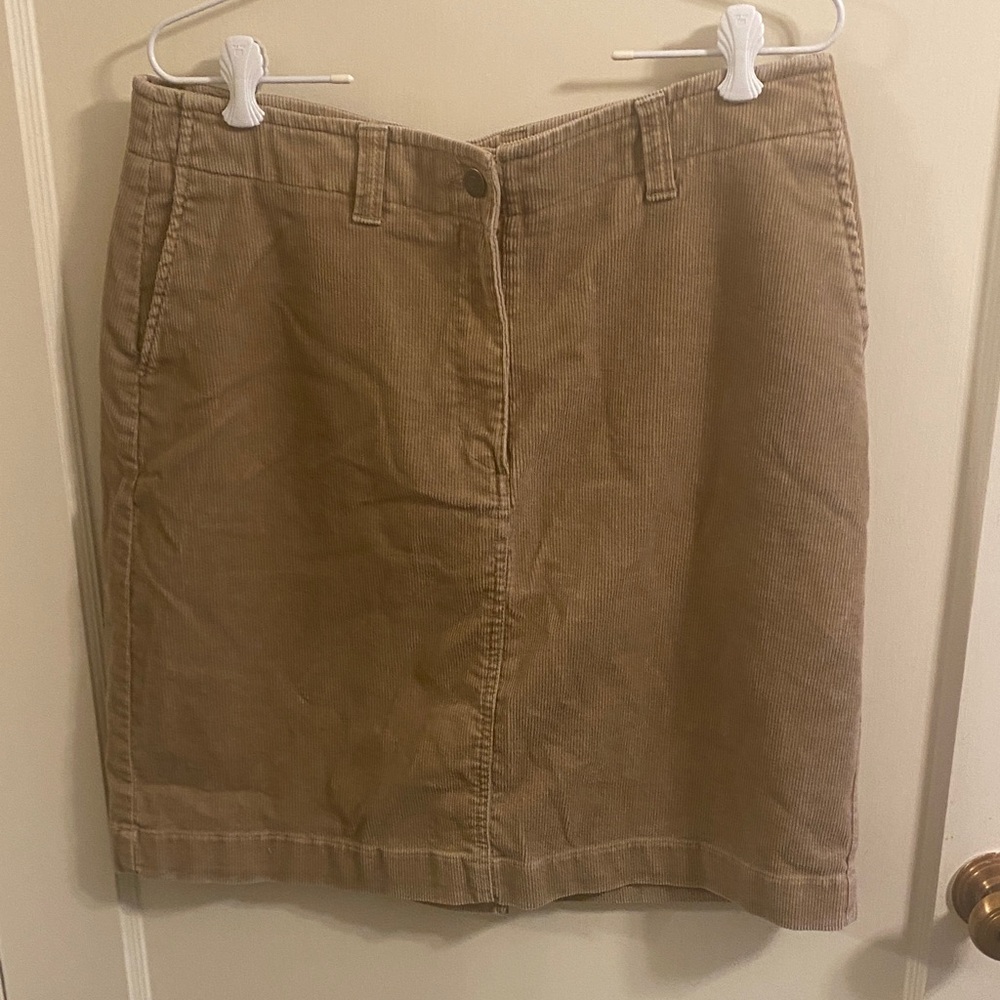 Eddie Bauer Corduroy Pencil Skirt in Brown